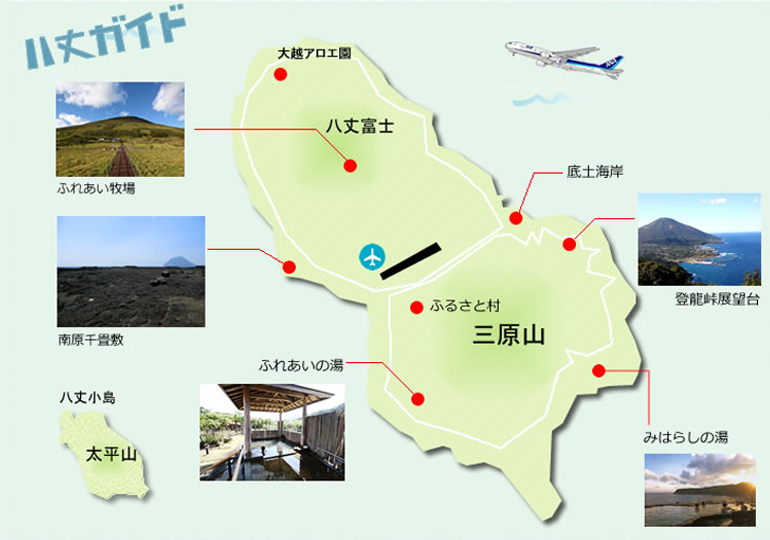 八丈島の地図