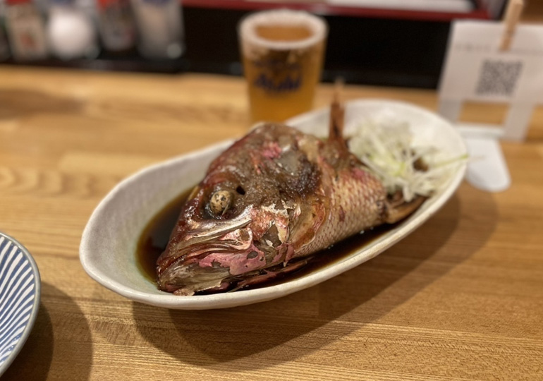 魚八亭　八丈島　オナガダイの煮付け